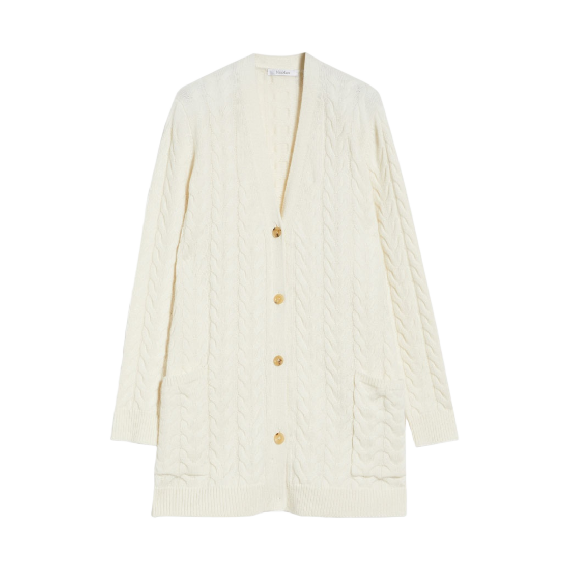 (W) 막스마라 브리오소 캐시미어 가디건 화이트((W) Max Mara Brioso Cashmere Cardigan White) - 1