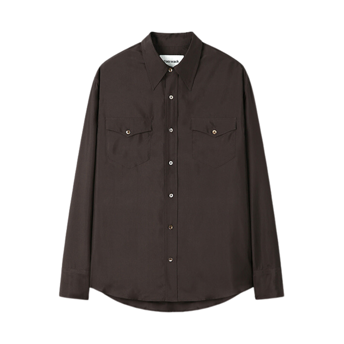 토니웩 실크 더블 포켓 셔츠 다크 브라운(Tonywack Silk Double Pocket Shirt Dark Brown) - 1