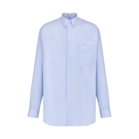 Dior Poplin Shirt Blue Striped