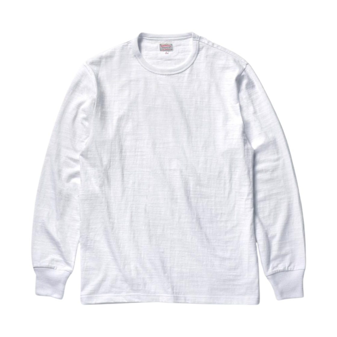 MC21109-010 The Real McCoy's Loopwheel Athletic Long Sleeve T-Shirt White