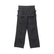 Needles Apron Pants 10 Oz Denim Paisley JQ Black
