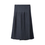 (W) COS Pleated Wrap Midi Skirt Navy