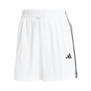 (W) Adidas Essentials 3S Lifestyle Woven Shorts White Black - US Sizing