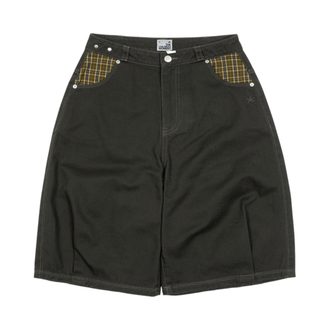 - The Coldest Moment Check Pocket Half Pants Charcoal