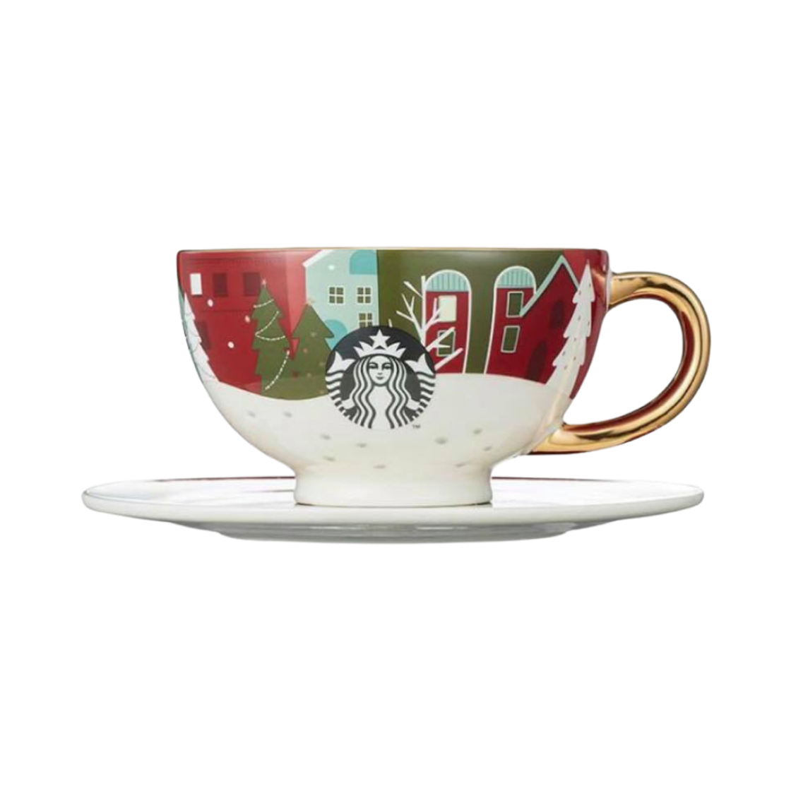 - Starbucks 21 Christmas Holy Cat Mug & Saucer 237ml