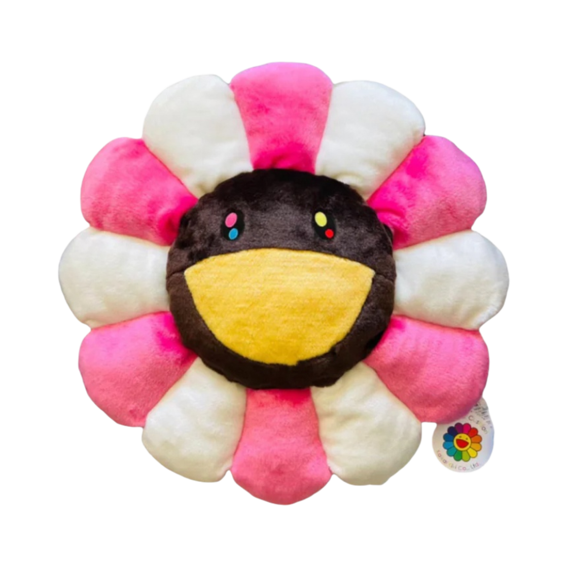 - Kaikai Kiki Flower Pillow 30cm Pink Brown