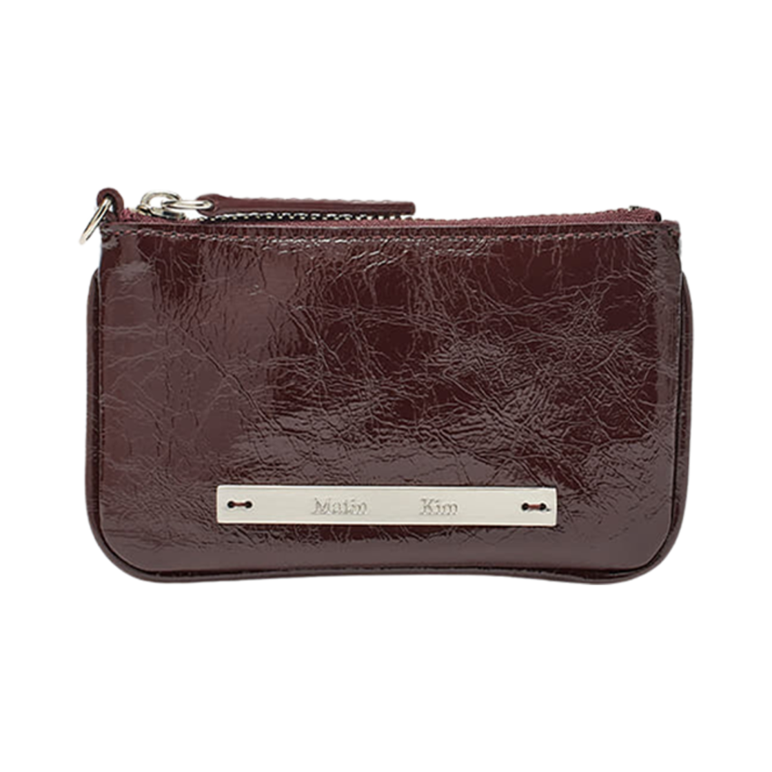 MK2477WL006MBD Matin Kim Glossy Leather Coin Wallet Burgundy
