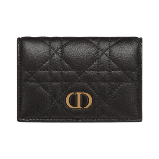 S5132UWHC-M900/900U Dior Caro XS Wallet Supple Cannage Calfskin Black