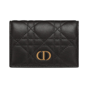Dior Caro XS Wallet Supple Cannage Calfskin Black