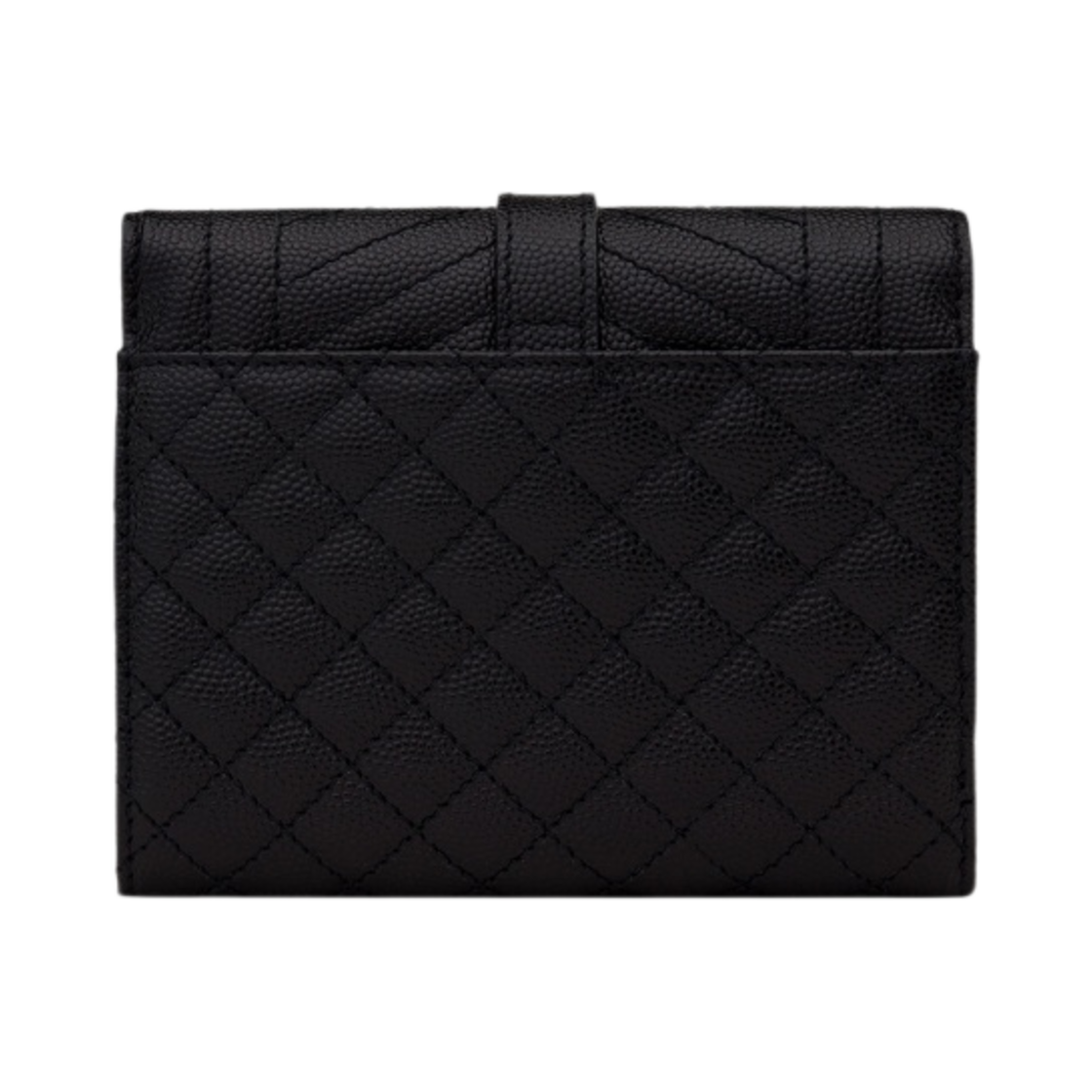 생로랑 그랑 드 뿌드르 엠보스드 레더 믹스 마틀라세 엔벨로프 컴팩트 지갑 블랙(Saint Laurent Envelope Compact Wallet in Mix Matelasse Grain de Poudre Embossed Leather Black) - 3
