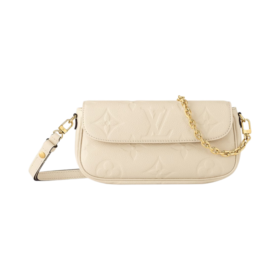 루이비통 아이비 체인 지갑 모노그램 앙프렝뜨 크림(Louis Vuitton Ivy Wallet On Chain Monogram Empreinte Cream) - 1