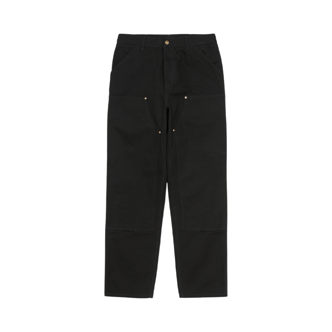 칼하트 WIP 디어본 캔버스 더블 니 팬츠 블랙 린스드(Carhartt WIP Dearborn Canvas Double Knee Pants Black Rinsed)