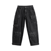 Zara Utility Cargo Jeans Black