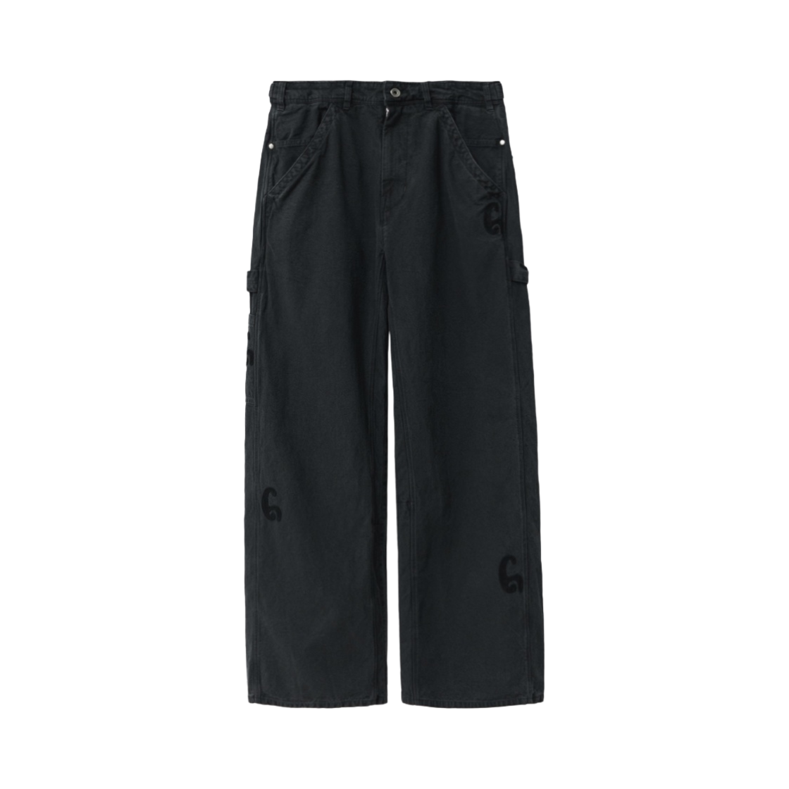 폴리테루 1011 패치드 해머 팬츠 1.2v 다크 차콜 네이비 - 24SS(Polyteru 1011 Patched Hammer Pants 1.2v Dark Charcoal Navy - 24SS)