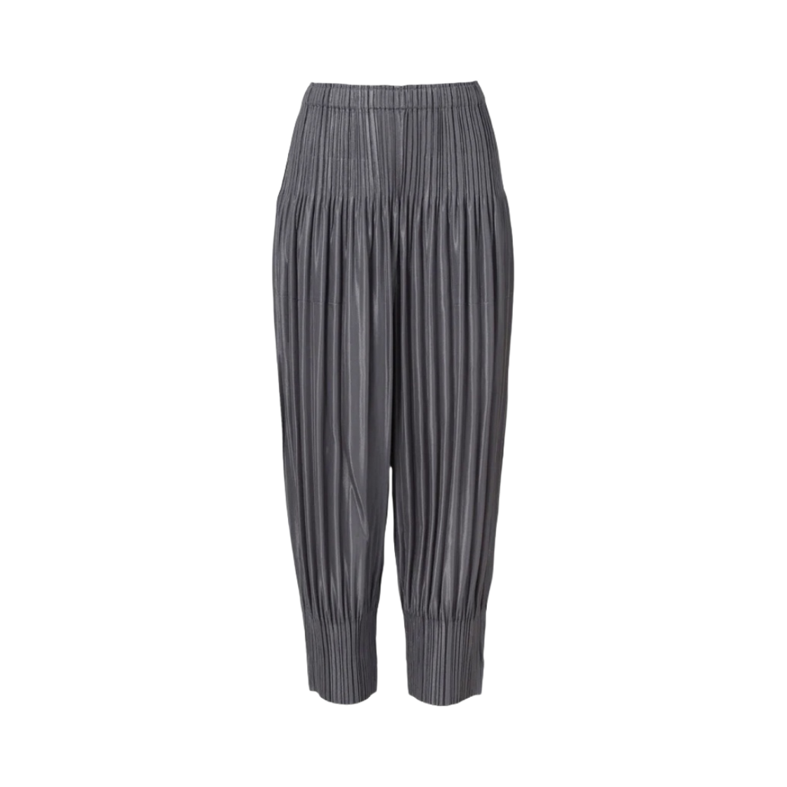 (W) 플리츠 플리즈 이세이 미야케 플러피 베이직 팬츠 쿨 그레이((W) Pleats Please Issey Miyake Fluffy Basics Pants Cool Gray) - 1