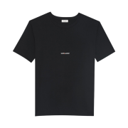 (W) Saint Laurent Boyfriend Fit Short Sleeve T-Shirt Black