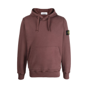 Stone Island 64120 Cotton Fleece Hooded Sweatshirt Mahogany - 21FW