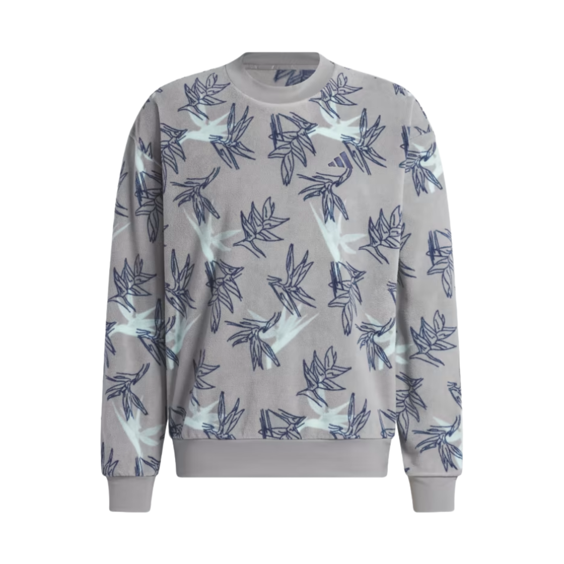 아디다스 골프 오아시스 크루 스웨트셔츠 그레이 쓰리 - KR 사이즈(Adidas Golf Oasis Crew Sweatshirt Grey Three - KR Sizing)