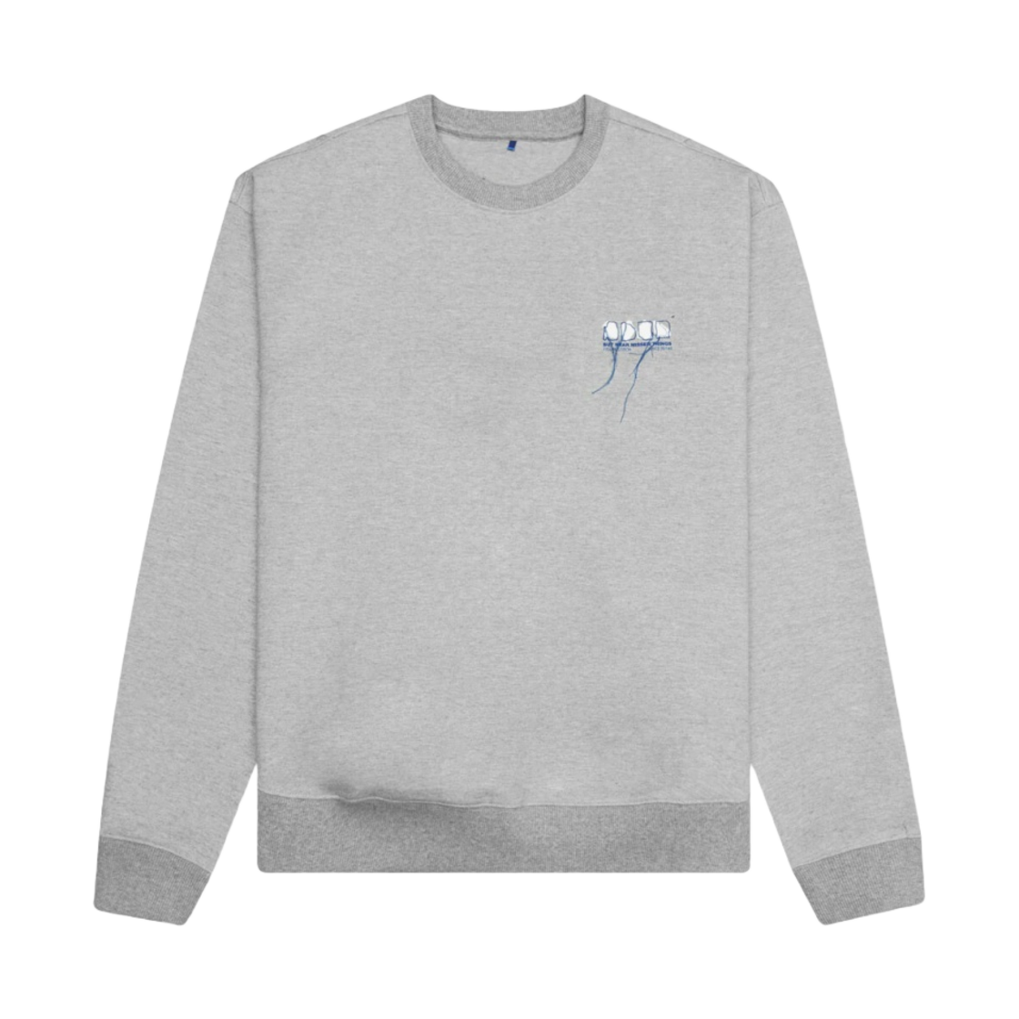 BKAFWSW01GR Ader Error Chest Admore Logo Sweatshirt Grey