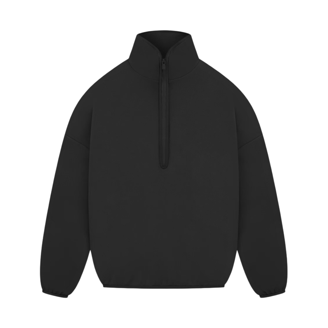 IS5318 Adidas x Fear of God Athletics Suede Fleece Half Zip Sweatshirt Black - US Sizing