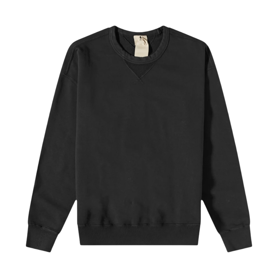 텐씨 가먼트 다이드 코튼 저지 스웨트셔츠 블랙(Ten C Garment Dyed Cotton Jersey Sweatshirt Black)