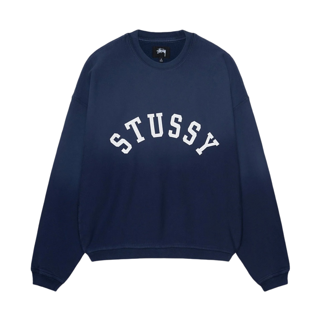 스투시 선 페이디드 오버사이즈 크루넥 네이비
