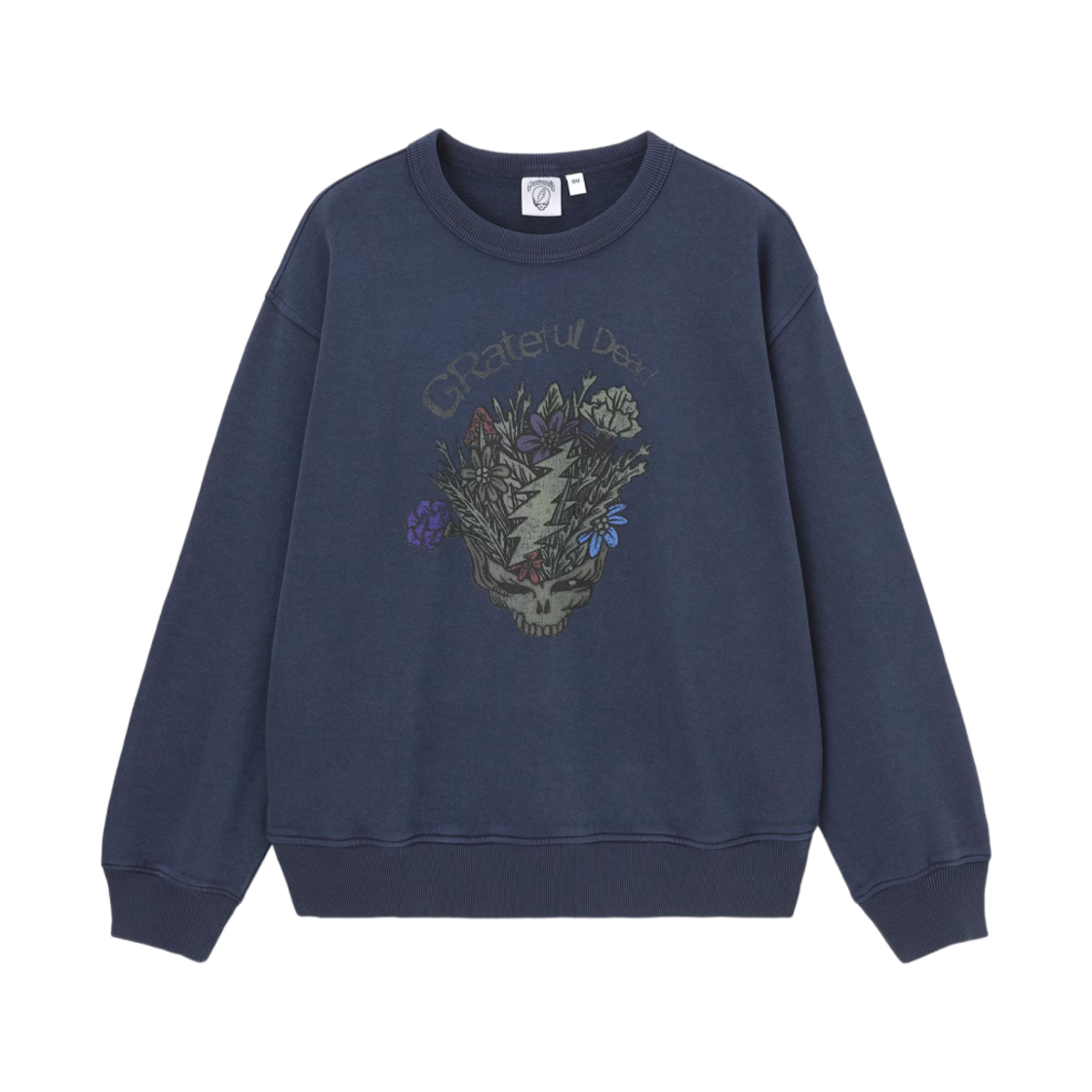 355857-69 GU x Grateful Dead Washed Sweatshirt Pullover Navy - JP