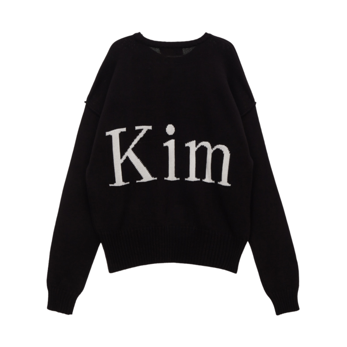 마뗑킴 빅 로고 니트 풀오버 블랙(Matin Kim Big Logo Knit Pullover Black) - 2
