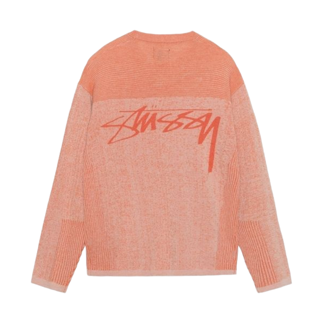 117204 Stussy Engineered Panel Sweater Orange