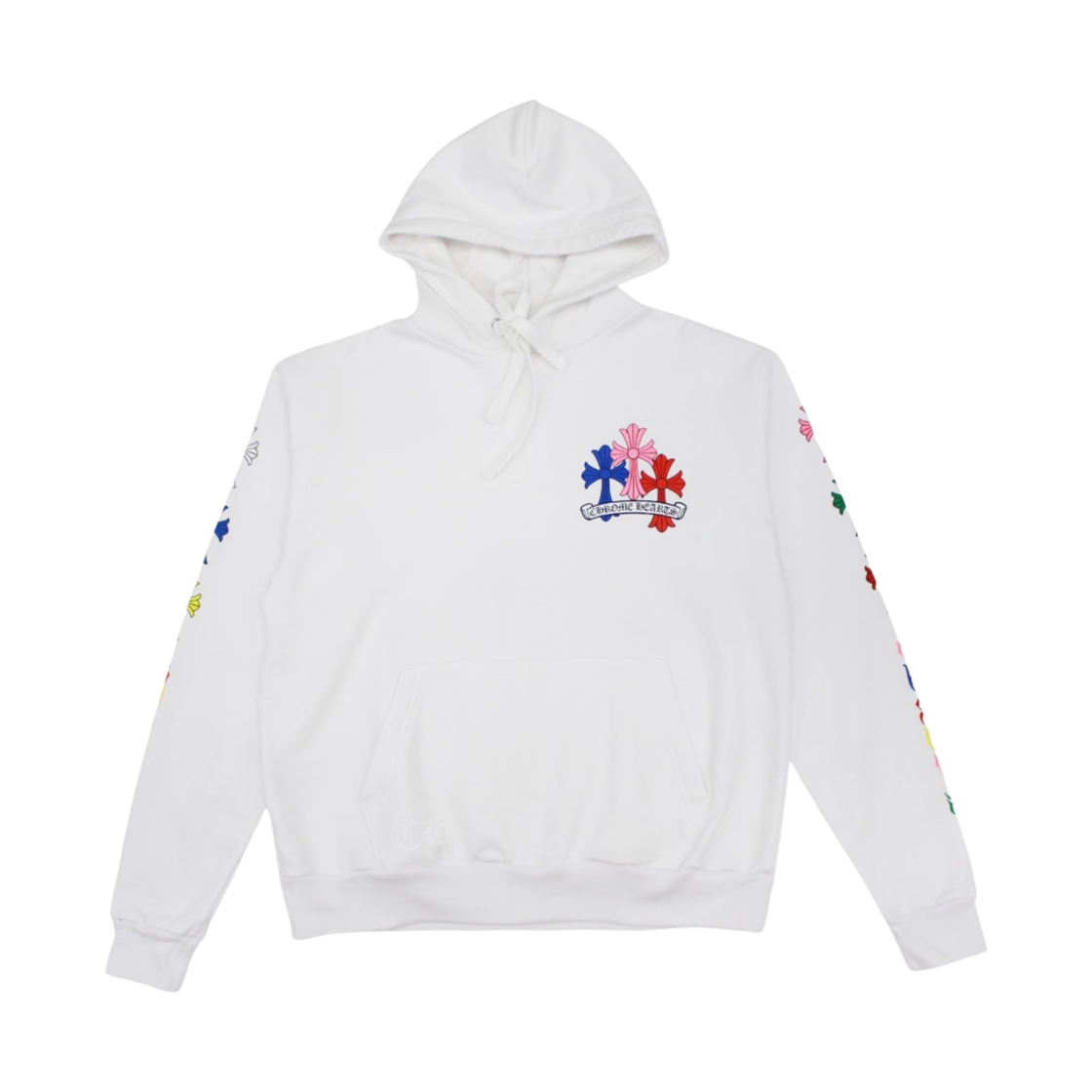 크롬하츠 멀티 컬러 크로스 후드 화이트(Chrome Hearts Multi Color Cross Hoodie White) - 2
