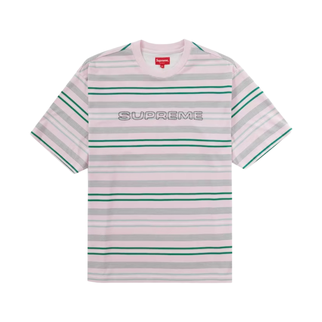 슈프림 대쉬 스트라이프 숏슬리브 탑 핑크 - 23SS(Supreme Dash Stripe S/S Top Pink - 23SS) - 1
