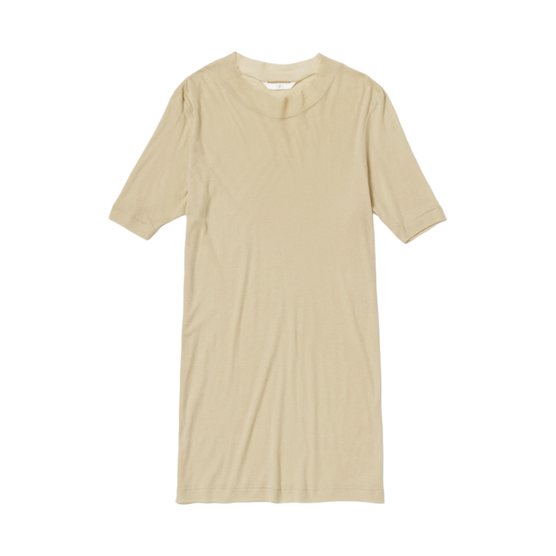 (W) 오라리 기자 슈퍼 하이 게이지 시어 립 티셔츠 라이트 베이지 - 23SS((W) Auralee Giza Super High Gauge Sheer Rib T-Shirt Light Beige - 23SS) - 1