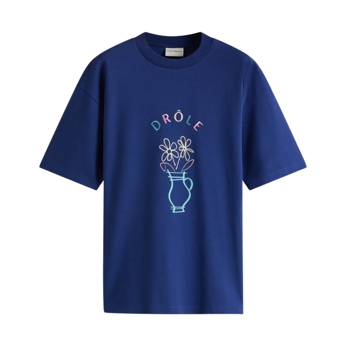 TS144-CO002-NY Drole de Monsieur Pot de Fleurs Le T-Shirt Navy