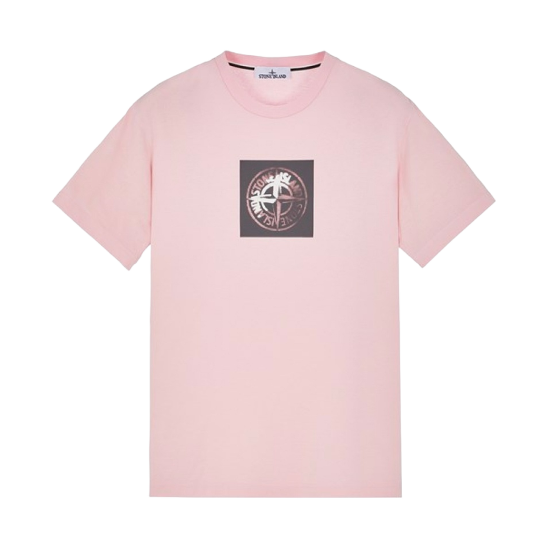 80152NS83-V0080 Stone Island 2NS83 Cotton Jersey Garment Dyed Institutional One Print Short Sleeve T-Shirt Pink - 24SS