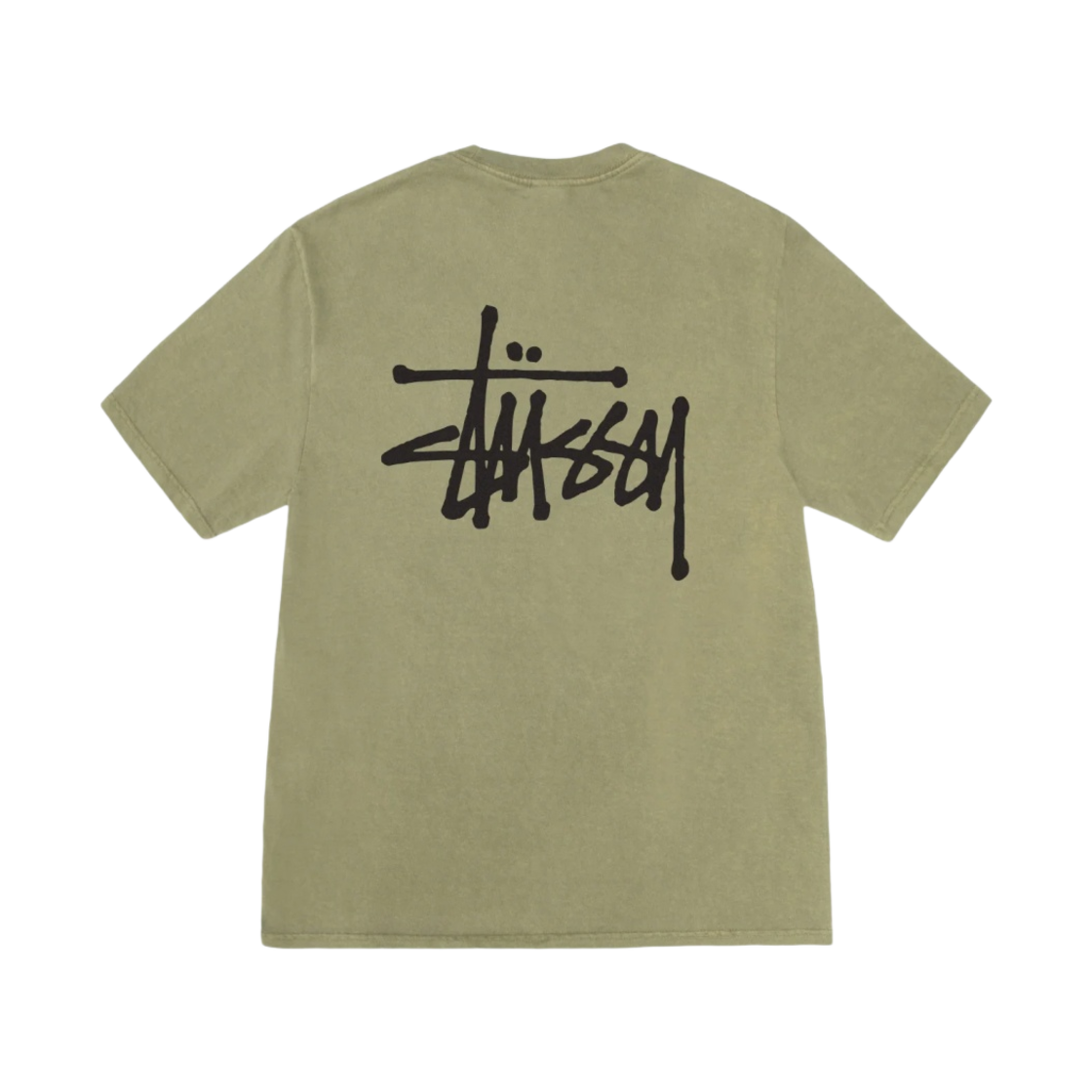 스투시 베이직 스투시 피그먼트 다이드 티셔츠 올리브 2024
