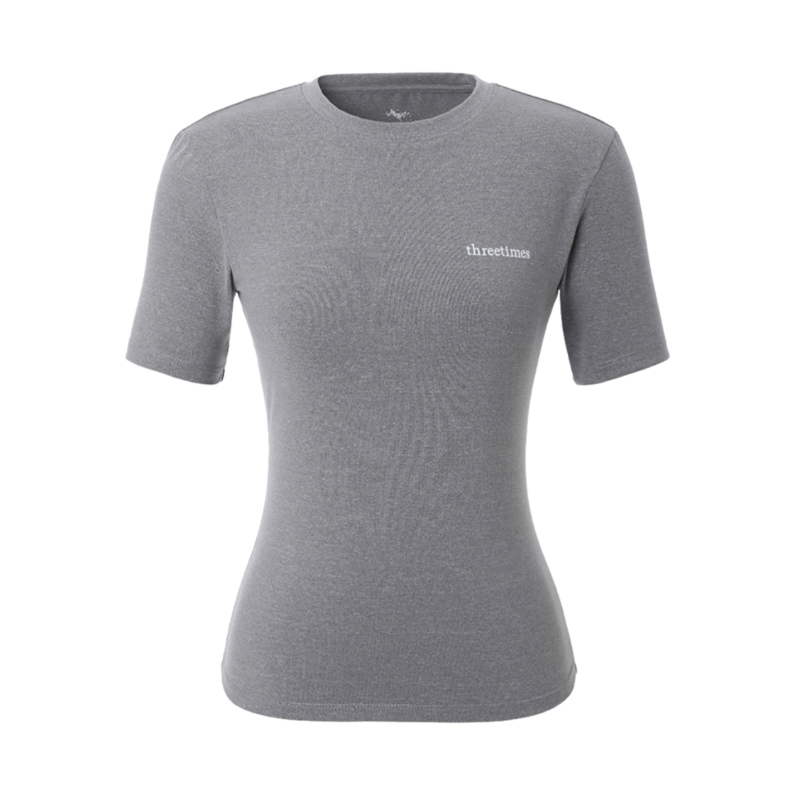 (W) 쓰리타임즈 베이직 스포츠 티셔츠 멜란지((W) Threetimes Basic Sports T-Shirt Melange)