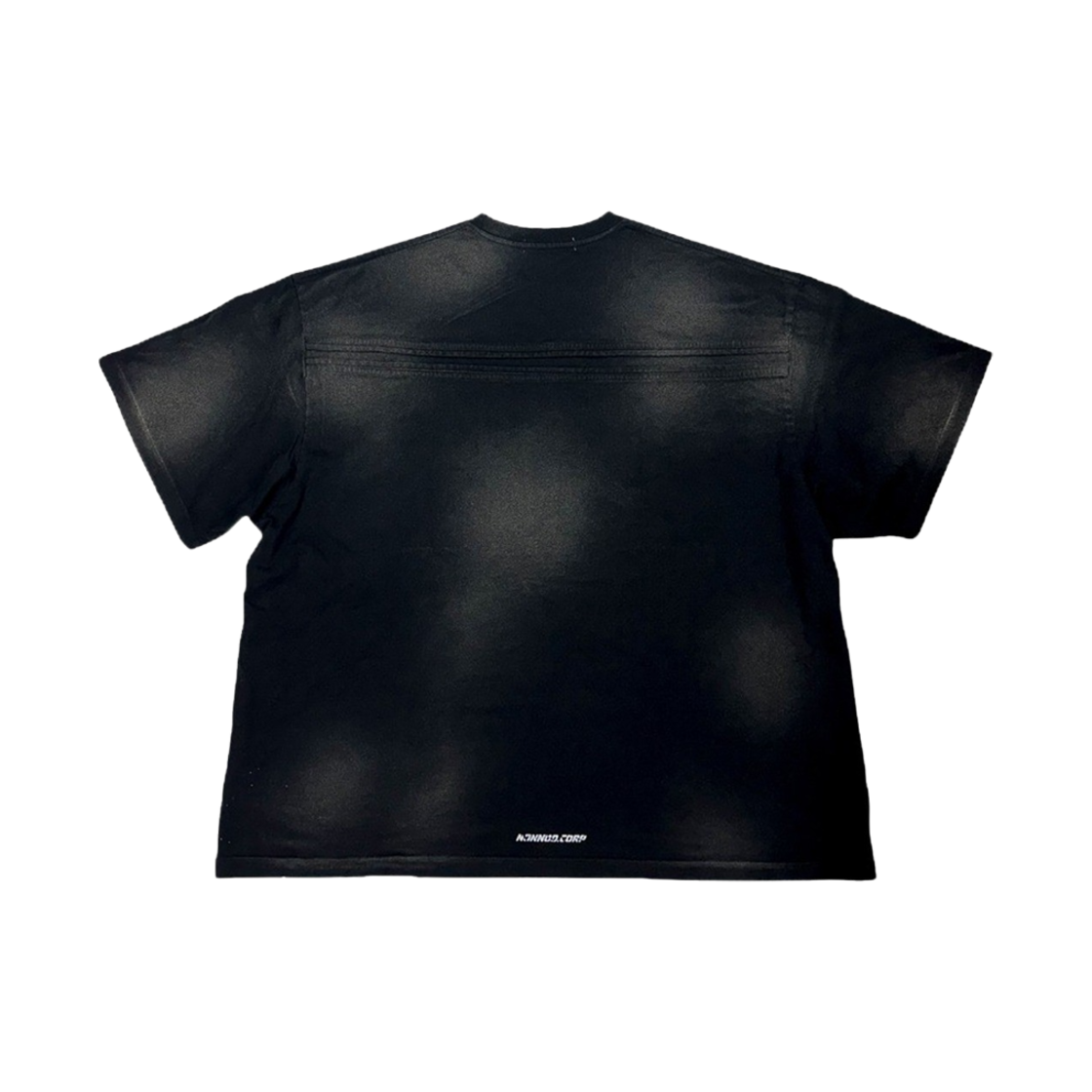 논노드 백디테일 티셔츠 워시드 블랙(Nonnod Back Detail T Shirt Washed Black)
