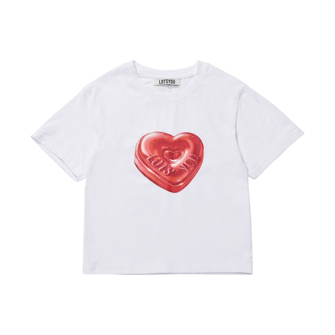 PWTH2RSW204 Lots You THE FRIEND HEART CANDY Tee White - 대표 이미지 #1