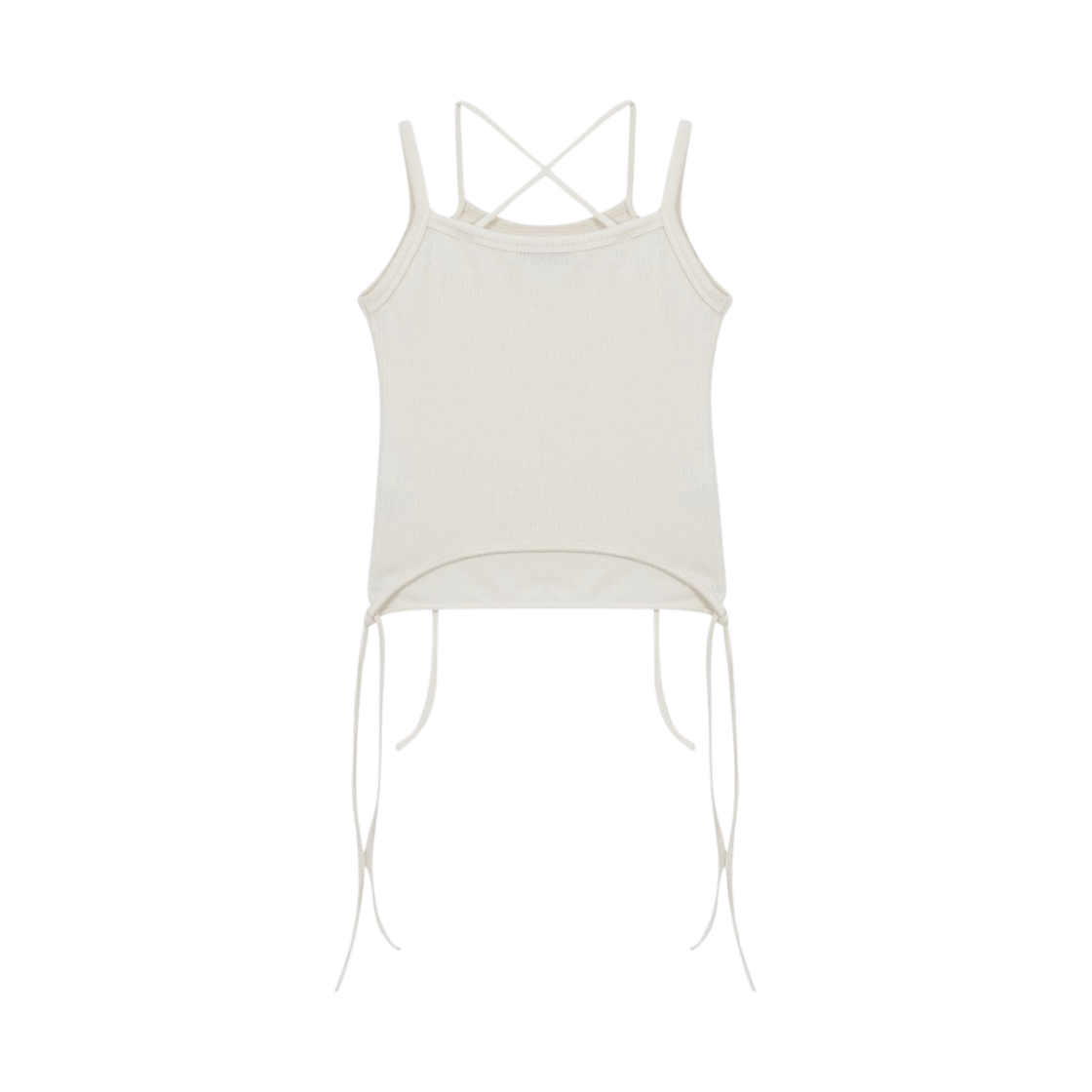 베이컨트 아카이브 우먼 이네스 레이어드 슬리브리스 탑 아이보리