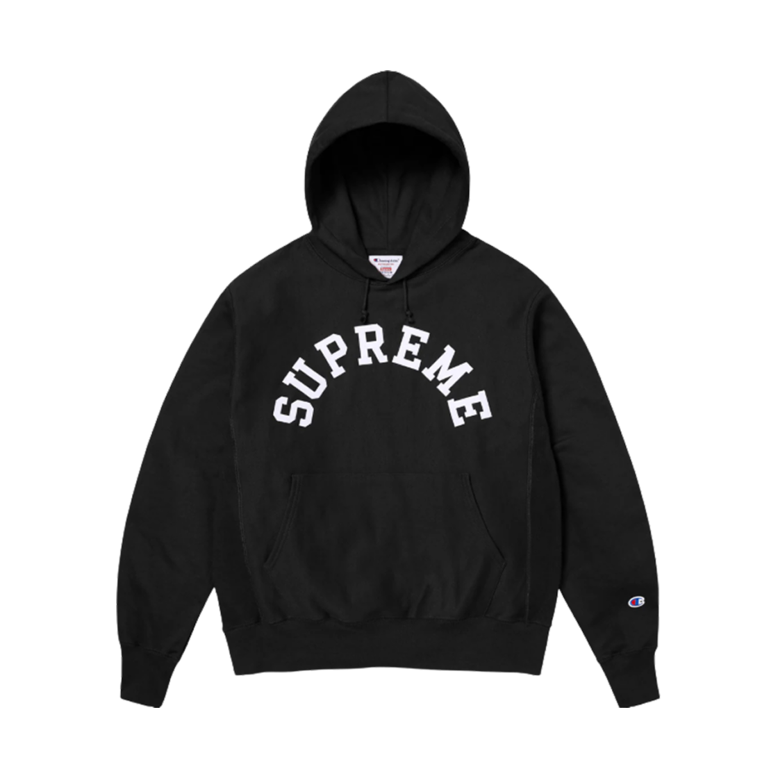 - Supreme x Champion Hooded Sweatshirt Black - 25SS