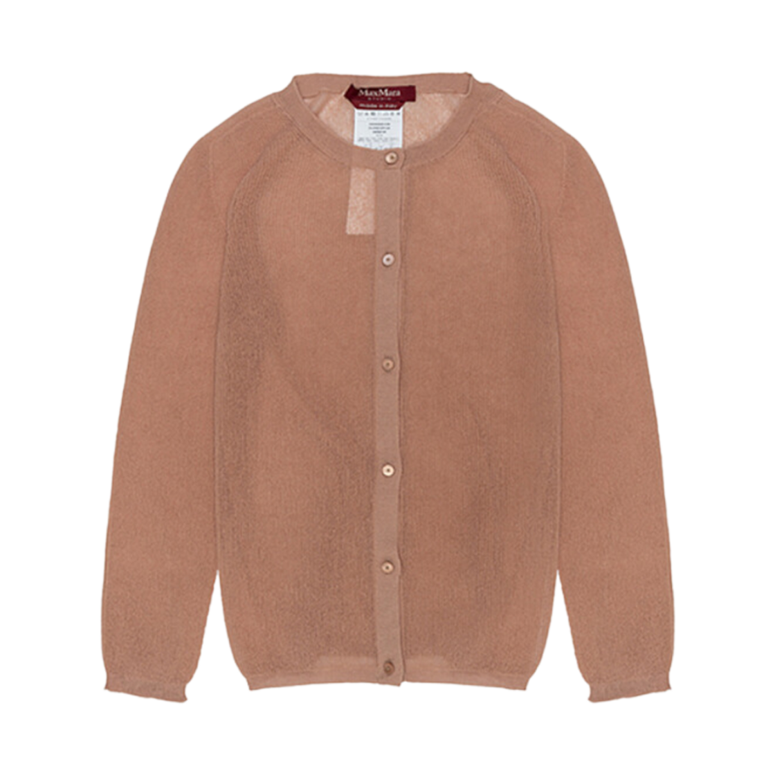 EGLE-002 (W) Max Mara Studio Egle Cotton Blend Cardigan Nude