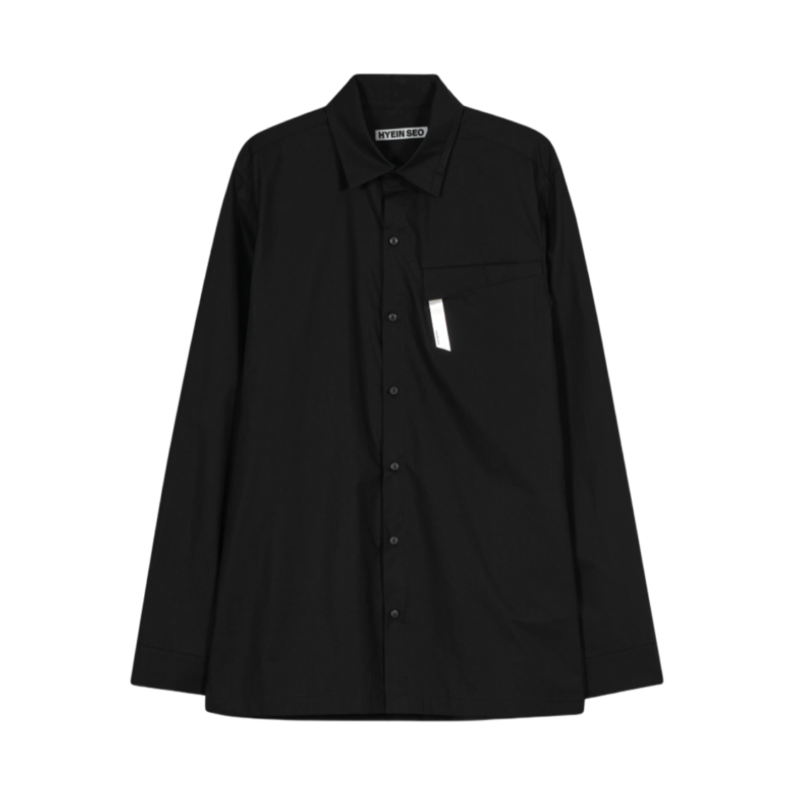 SS24-SH1K Hyein Seo Slim Shirt w/ Pin Black