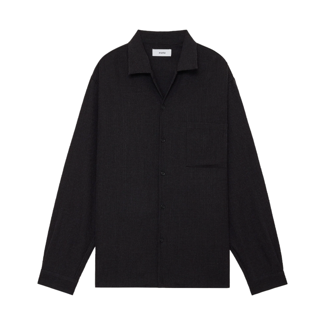 KM4DSHLMK09BK Marka Open Collar Shirt Hound Tooth - 24FW