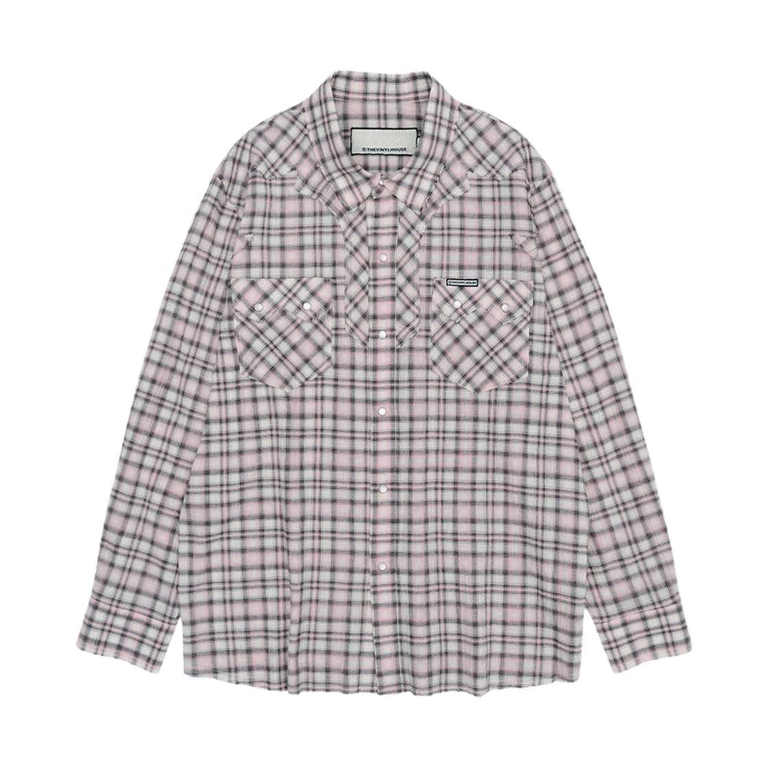 더바이닐하우스 웨스턴 체크 셔츠 핑크(Thevinylhouse Western Check Shirts Pink)