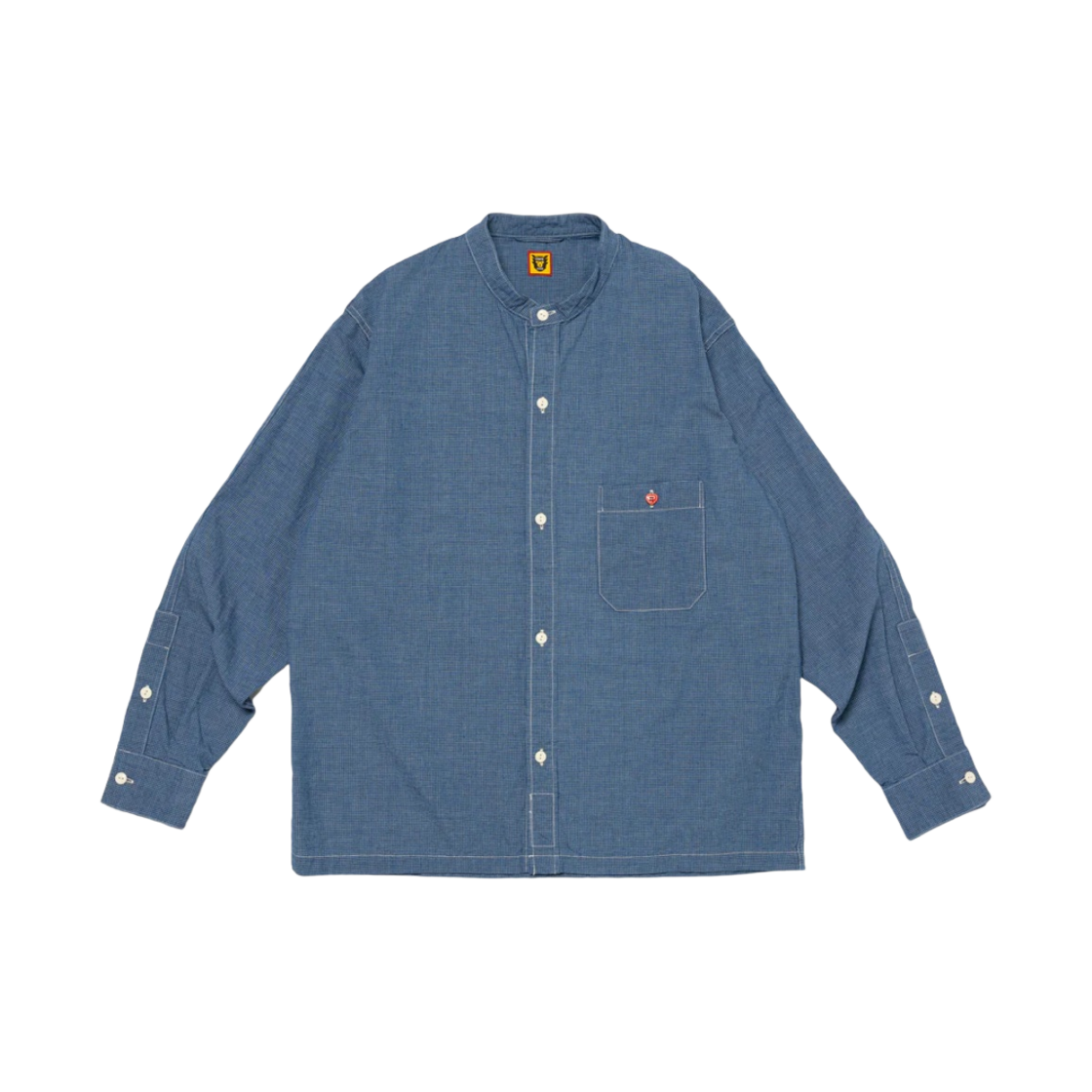 휴먼 메이드 스탠드 칼라 샴브레이 롱슬리브 셔츠 #1 블루(Human Made Stand Collar Chambray L/S Shirt #1 Blue) - 2