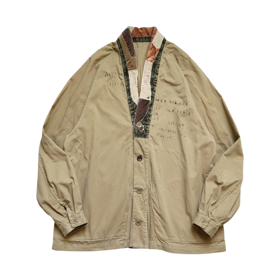 캐피탈 셔츠 치노 타이거 주브나일 셔츠 (노라기 리메이크) 베이지(Kapital Shirt Chino Tiger Juvenile Shirt (Noragi Remake) Beige) - 1