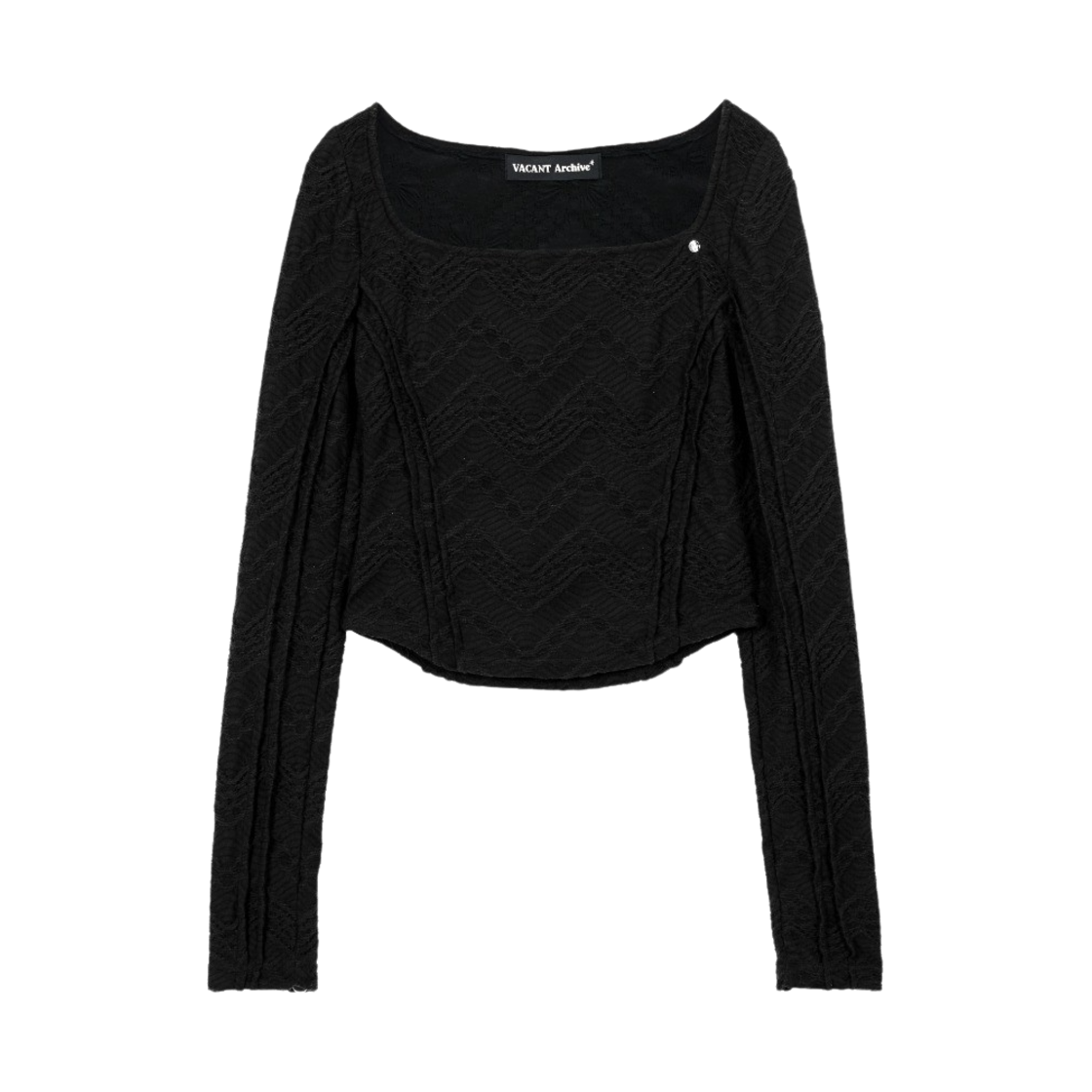 베이컨트 아카이브 우먼 베티 스퀘어넥 롱슬리브 탑 블랙