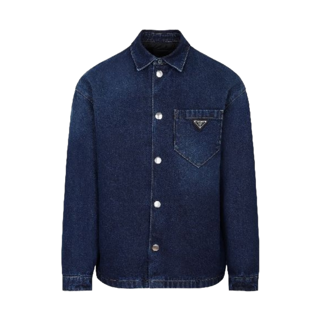 프라다 패딩 데님 셔츠 네이비(Prada Padded Denim Shirt Navy)