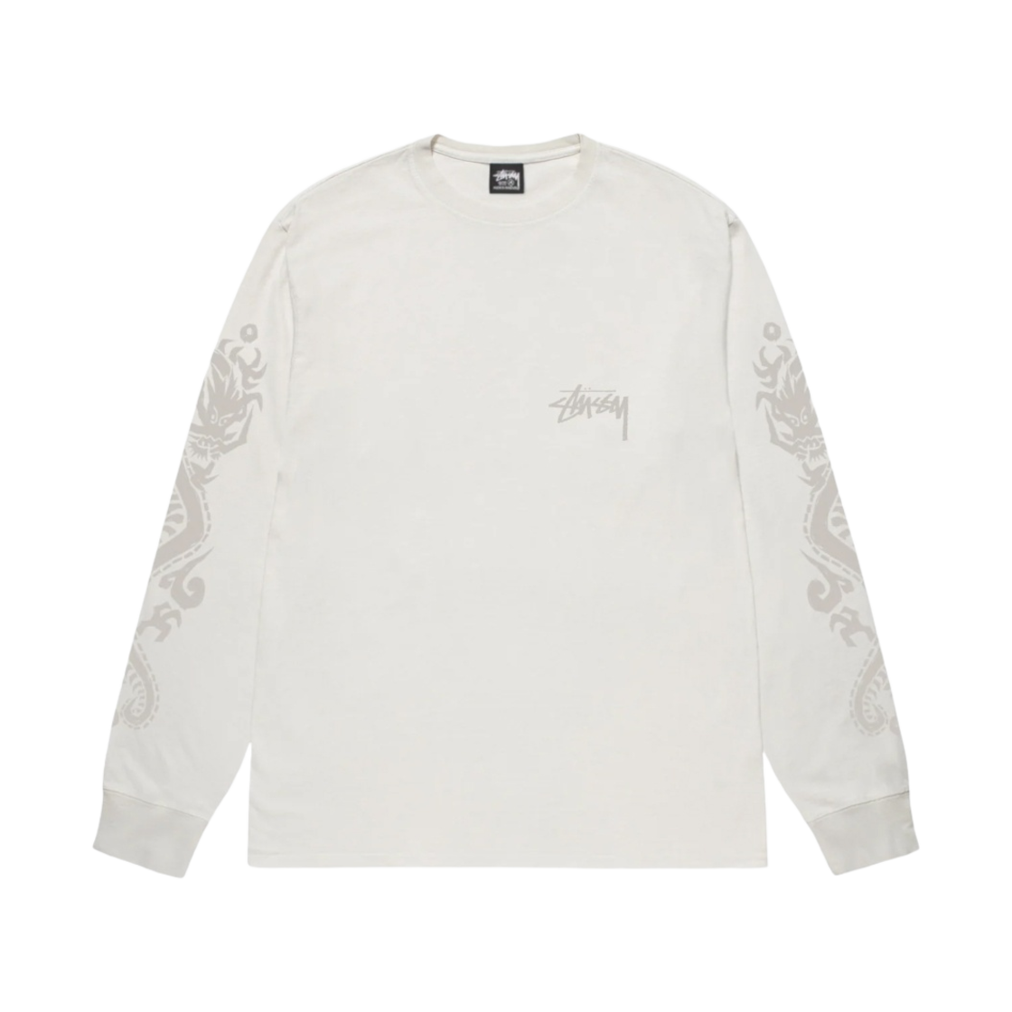 스투시 드래곤 피그먼트 다이드 롱슬리브 티셔츠 내츄럴(Stussy Dragons Pigment Dyed LS T-Shirt Natural) - 1