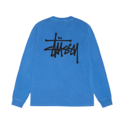 Stussy Basic Stussy Pigment Dyed LS T-Shirt Blue 2023